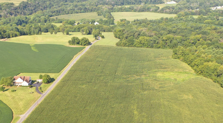 Aerial View of Farm Land